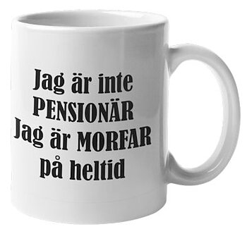 Mugg - Jag är inte pensionär, morfar