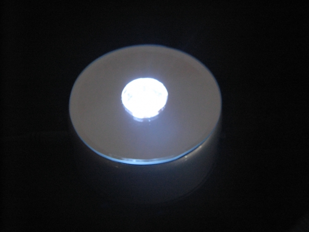 Roterande ljusbox, Vita lampor, 9 cm - 2