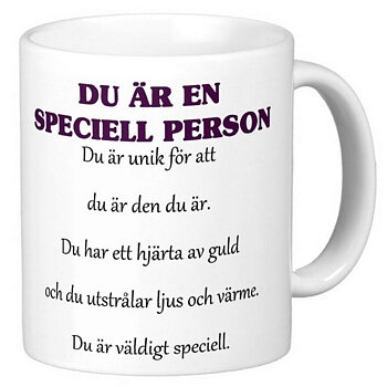 Mugg - Du är en speciell person