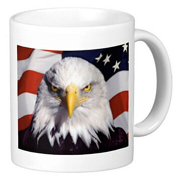 Mugg - Örn med USA flagga