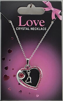 Halsband, Crystal love med bokstav