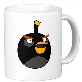 Mugg - Angry birds svart