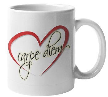 Mugg - Carpe diem, hjärta