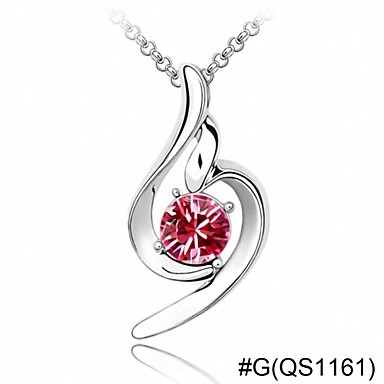 Halsband med rosa kristall