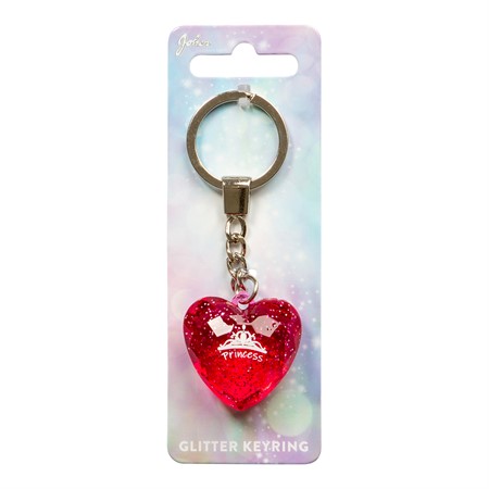 Nyckelring, Glitter heart - Princess