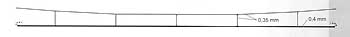 Overhead wire L=250mm
