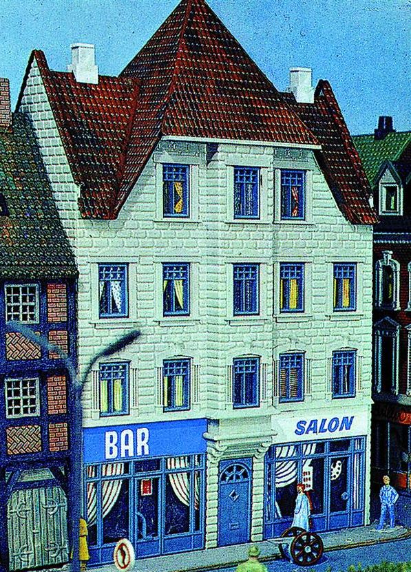 Hörnhus med bar