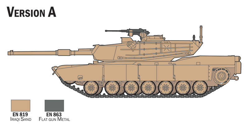 Komplett modellset: M-1 Abrams 1/72 - 4