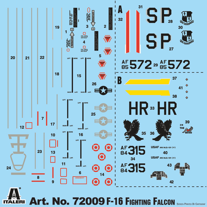 Komplett modellset: F-16 C/D Night Falcon 1/72 - 3