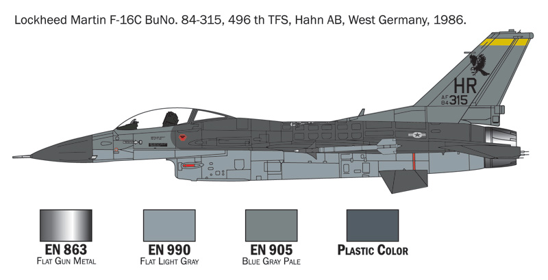 Komplett modellset: F-16 C/D Night Falcon 1/72 - 5