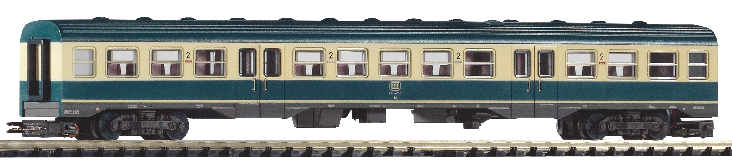 Mellanvagn till BR 624 blå/bei