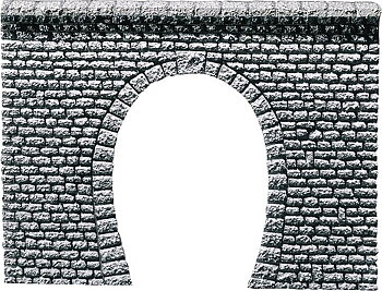 Murplatta, tunnelportal, enkelspår, natursten
