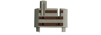 Set of sleeper end pieces