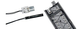 Reedkontakt, inbyggd i sliper