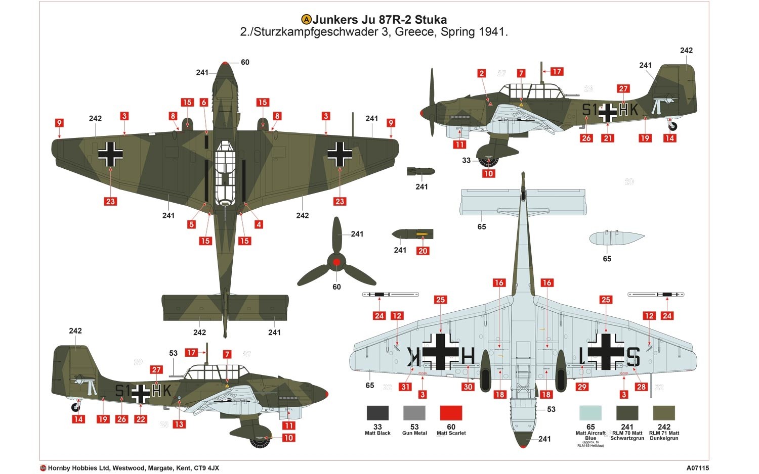 Junkers JU87B-2/R-2, 1/48, Airfix - 2