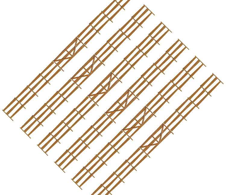 Trästaket, 1341mm - 2