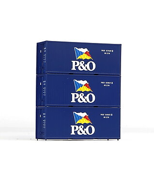 Set med 3x 20' container P&O