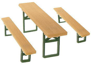 Utemöbler 'bryggeri', 20 bord, 40 bänkar
