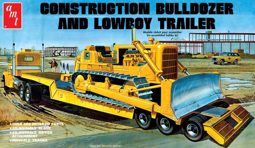 Lowboy Trailer & Bulldozer Combo 1/25