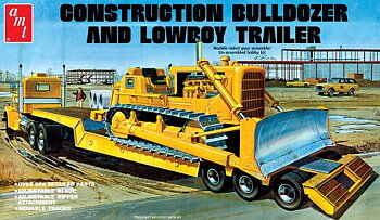 Tungtransport med Lowboy släp & bulldozer 1/25