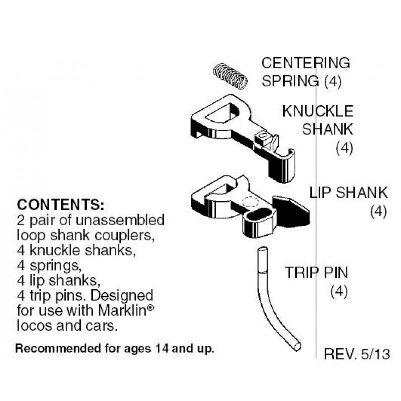 MTL 902 Short Shank Coupler (2 pair, Unassembled)