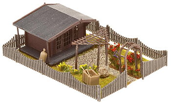 Schrebergarten mit Gartenlaub