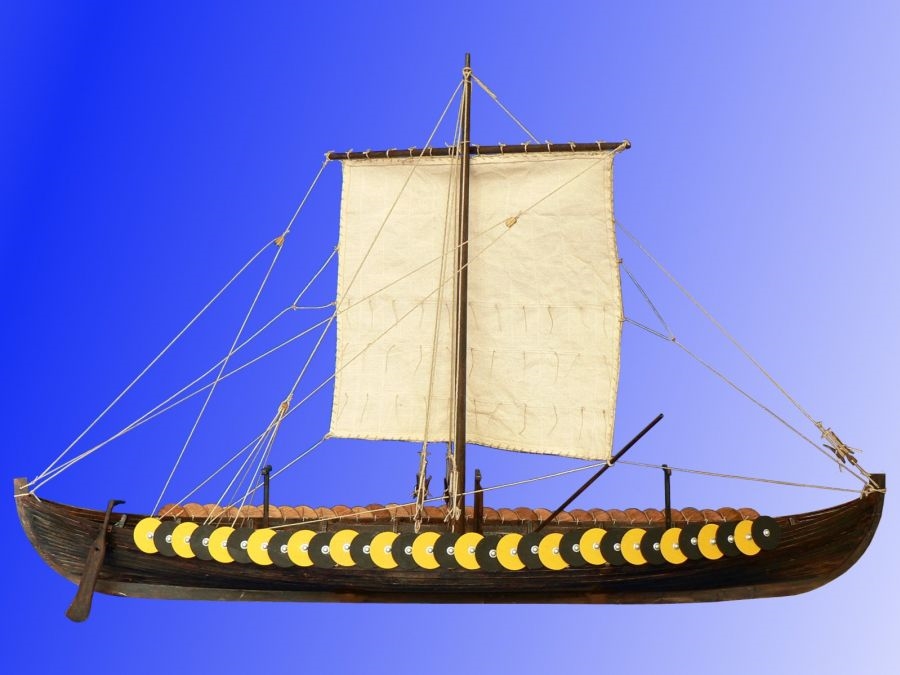 Gokstad vikingaskepp 1:35 (l61xb26xh37 cm)