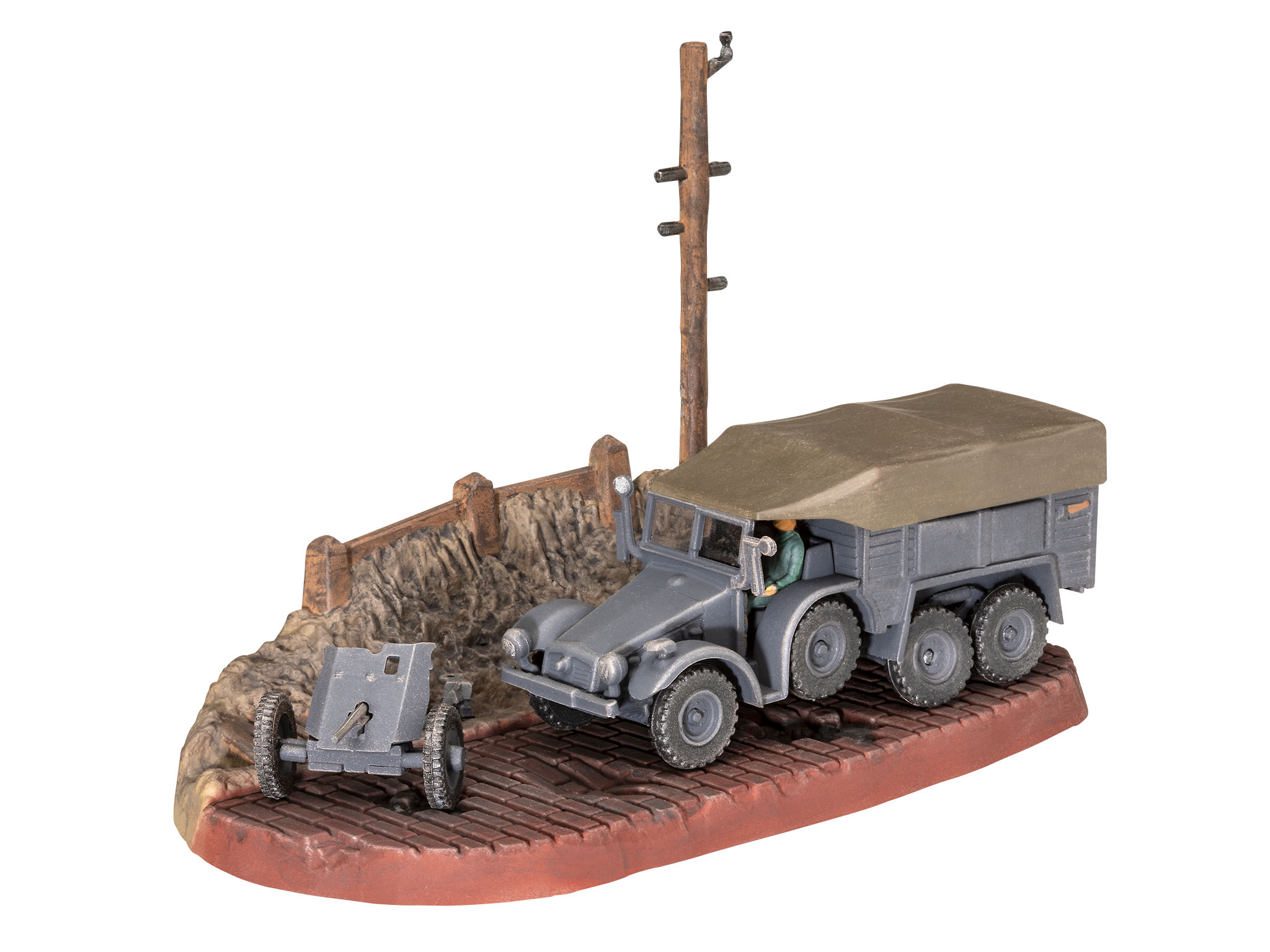 Krupp Protze KFZ 69 with 3,7cm Pak. 1/76