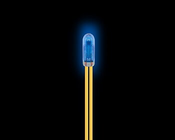 Micro-Kabelbirne, blau