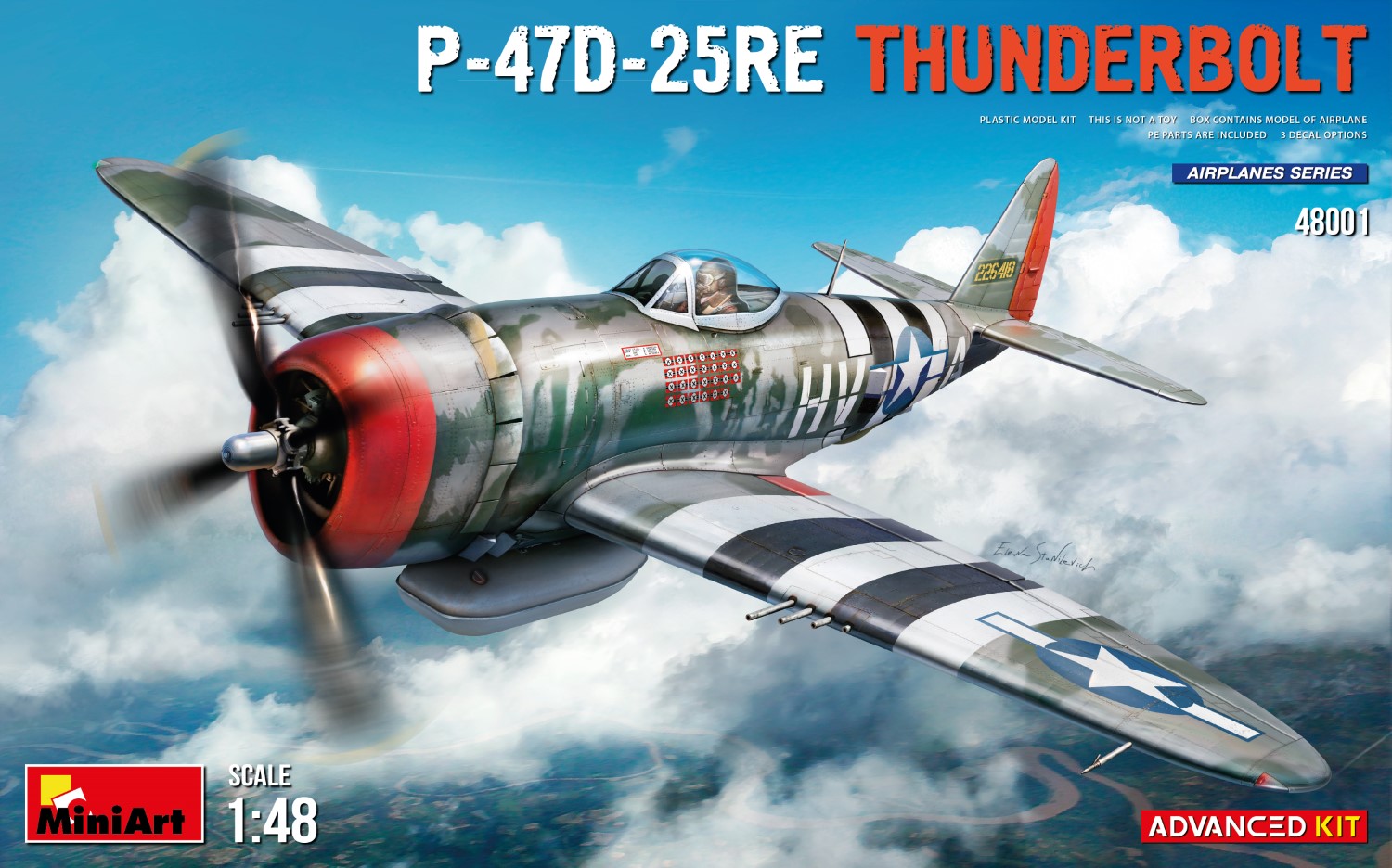 P-47D-25RE Thunderbolt 1/48, advanced kit