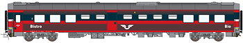 Restaurangvagn SJ S12 5442 Röd Gen. 1