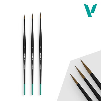 Brush design set natural hair (sizes 0, 1, 2)