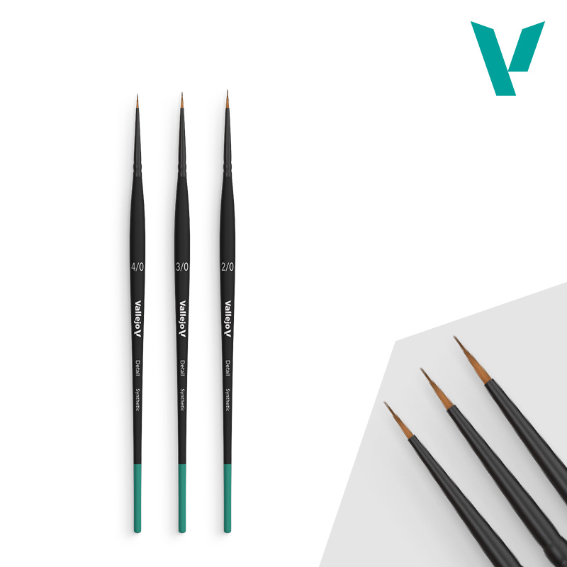 Penselset rund, 4, 0/3, 0/2, 0, syntet