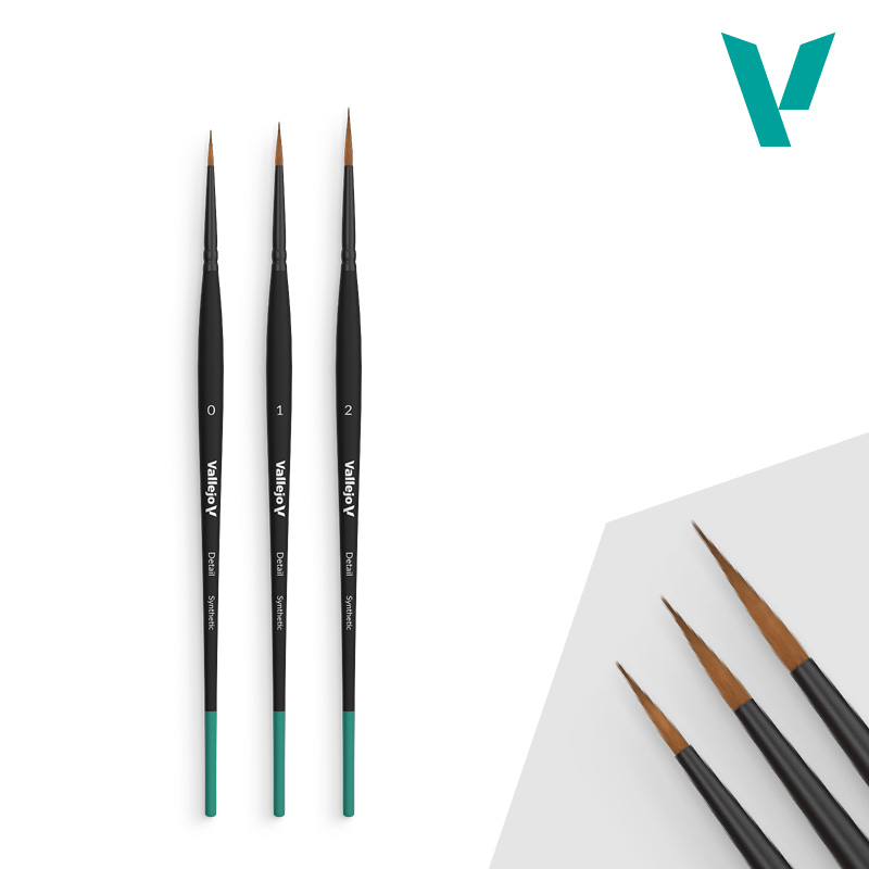 Penselset rund, 0, 1, 2, syntet