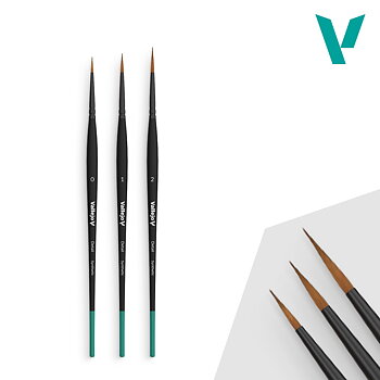 Brush design set synthetic hair (sizes 0, 1, 2)