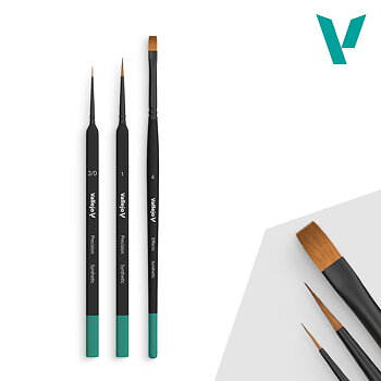 Brush starter set synthetic hair 3pcs ass.