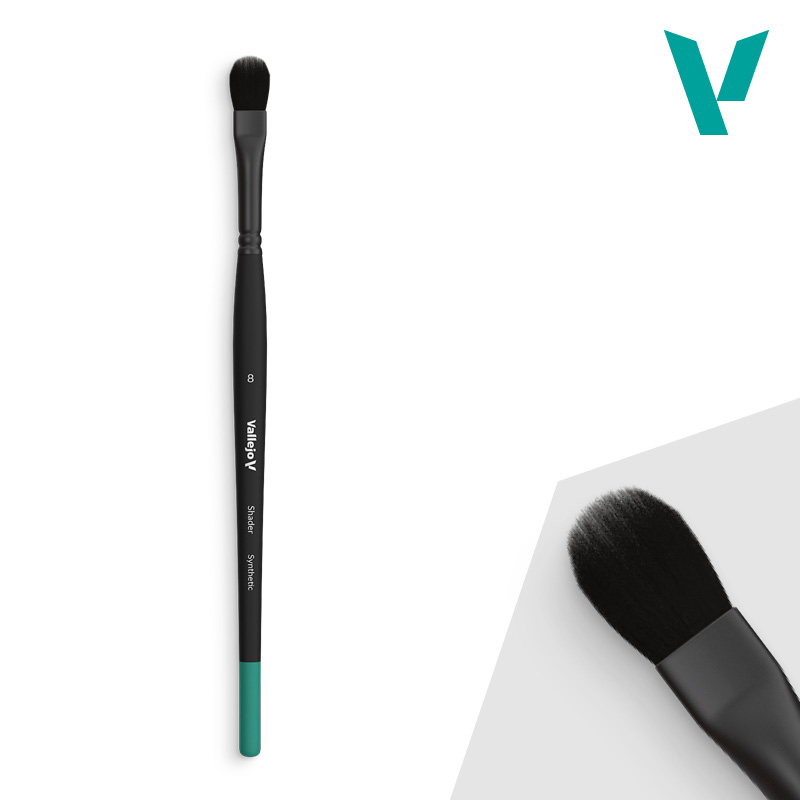 Brush flat filbert shader synthetic No. 8