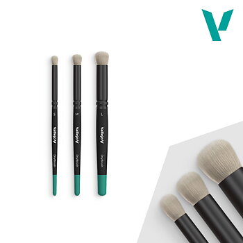 Brush set round dry natural hair 3pcs ass, (S/M/L)