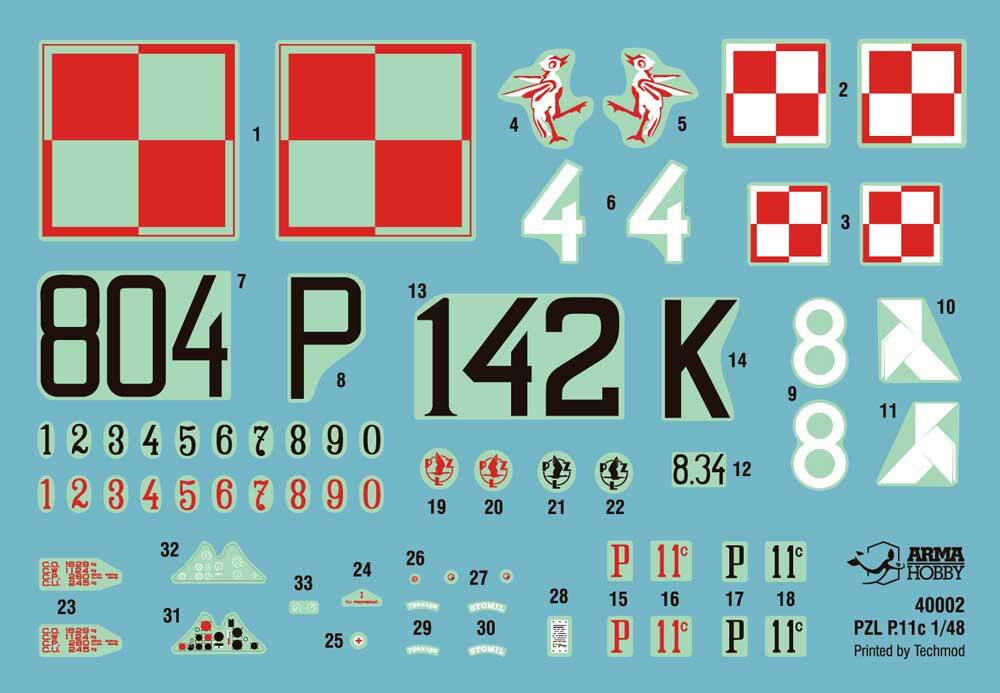 PZL P.11c, Model Kit 1/48 - 2