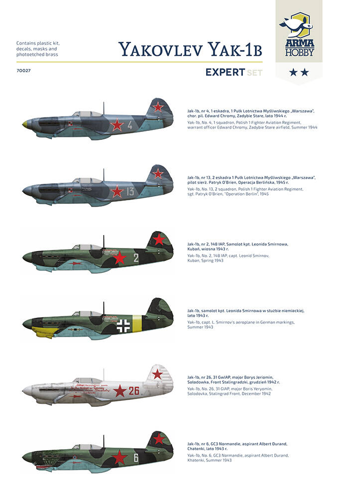 Yakovlev Yak-1b, Expert Set 1/72 - 2