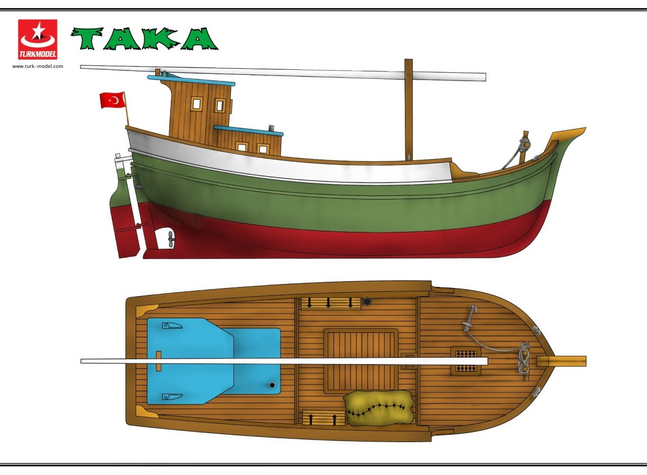 Taka 'Black Sea Fishing Boat' L: 38,2cm 1/35