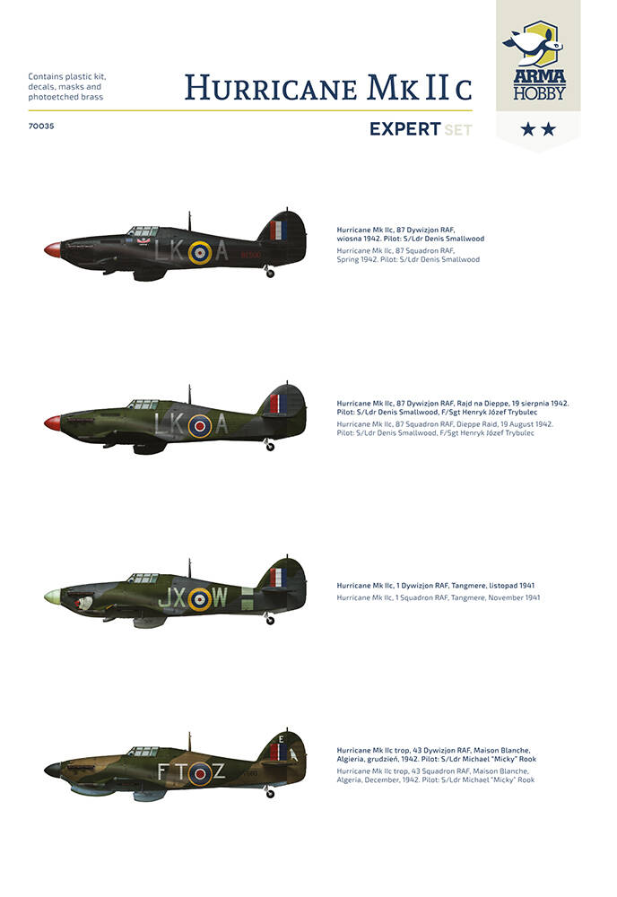 Hurricane Mk IIc, Expert Set 1/72 - 2