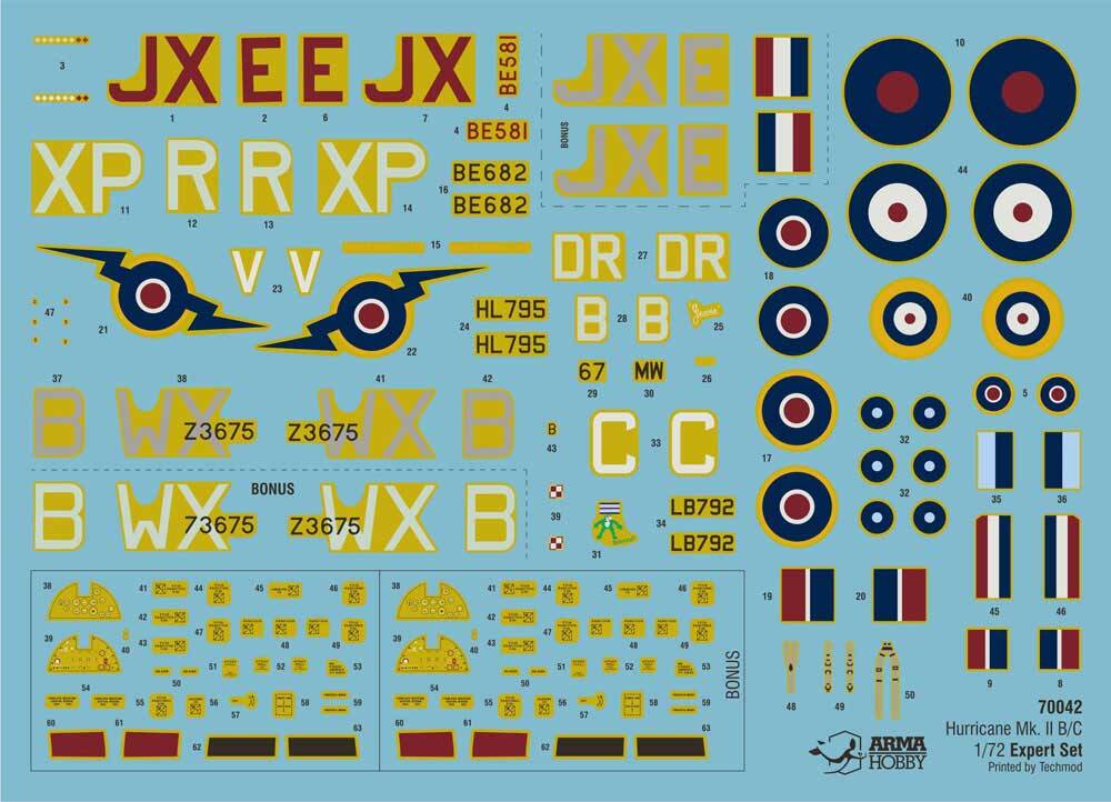 Hurricane Mk IIb/c, Expert Set 1/72 - 3
