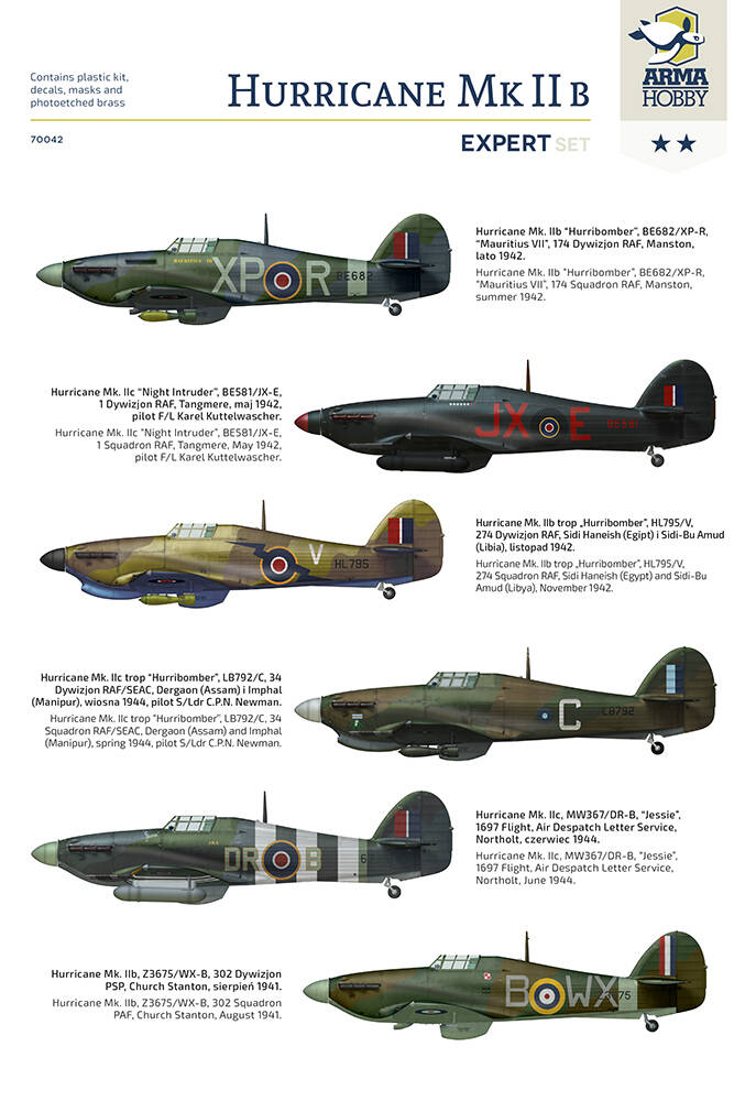 Hurricane Mk IIb/c, Expert Set 1/72 - 2