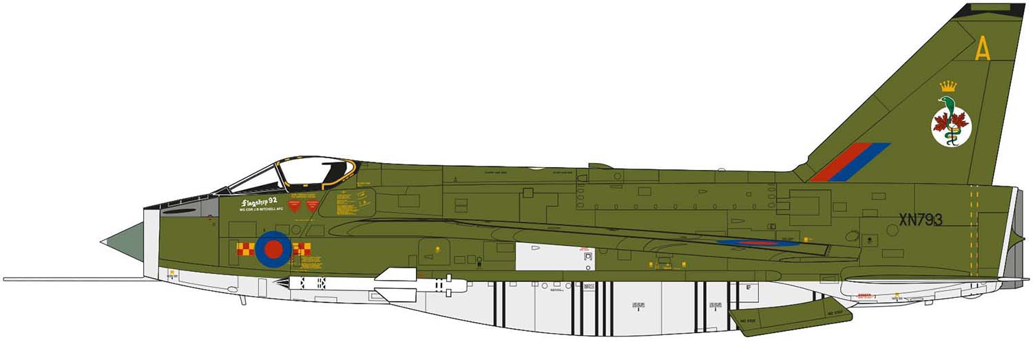 English Electric Lightning F.2A, brittiskt jetflygplan 1/72 - 3