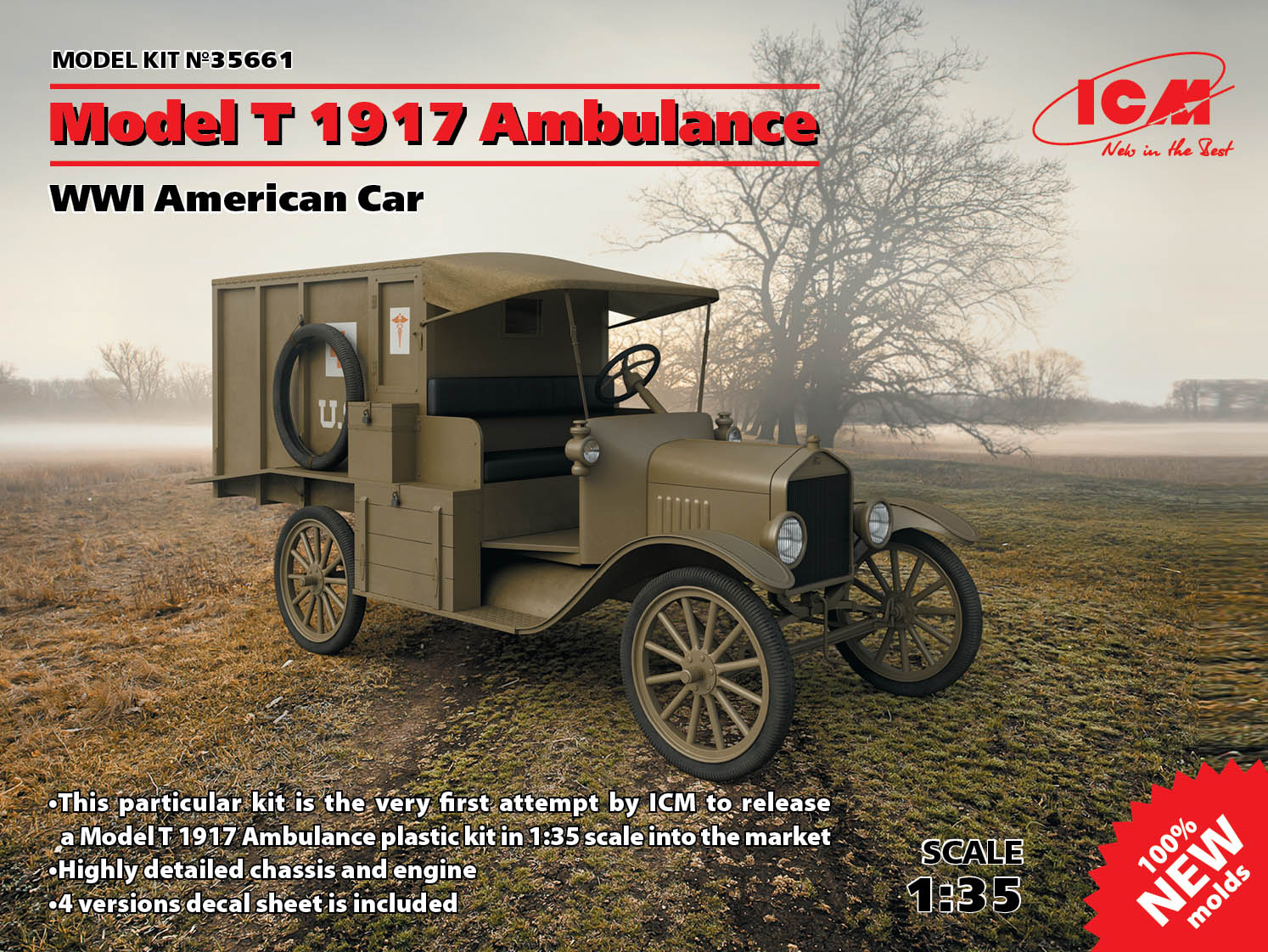Model T 1917 Ambulance, WWI American Car 1/35