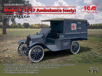 Model T 1917 Ambulance (early), WWI AAFS Car 1/35