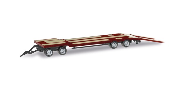 Goldhofer TU 4 maskintrailer, vinröd