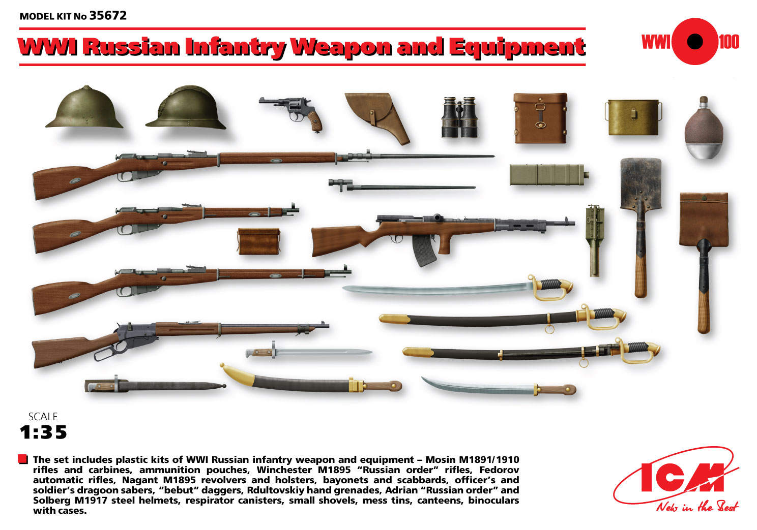 Ryska infanteriets vapen & utrustning, WWI 1/35