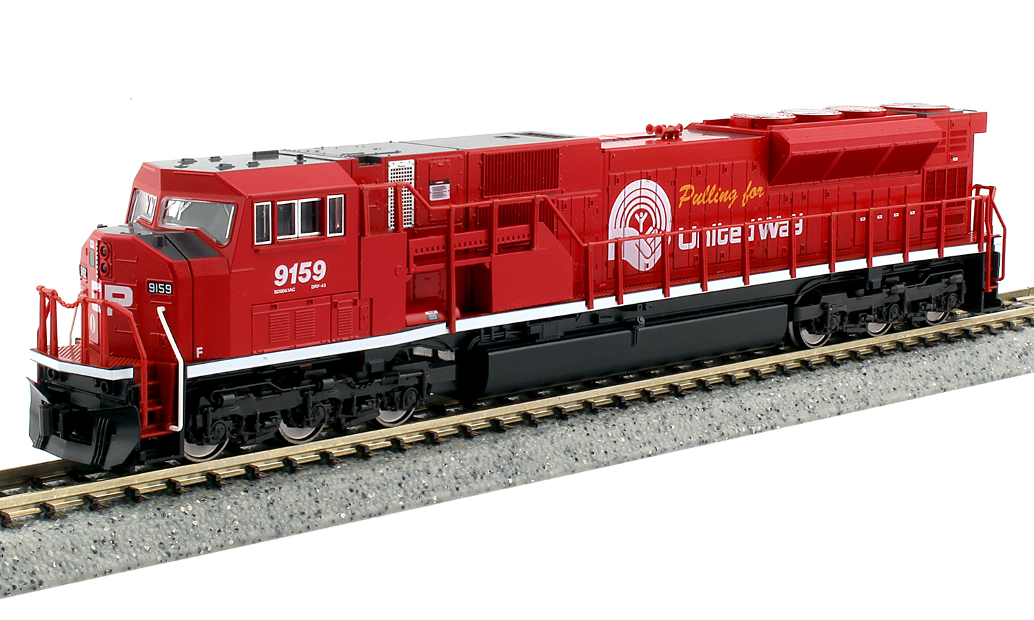 Diesellok SD90/43MAC CP #9159 Pulling for United Way